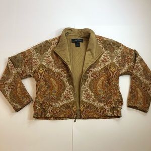 Ellen Tracy Linda Allard Zip Silk Jacket W sz 12